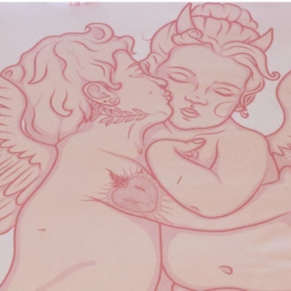 Cherub Love  Queen Bed Sheet Set   New - Picture 6 of 9